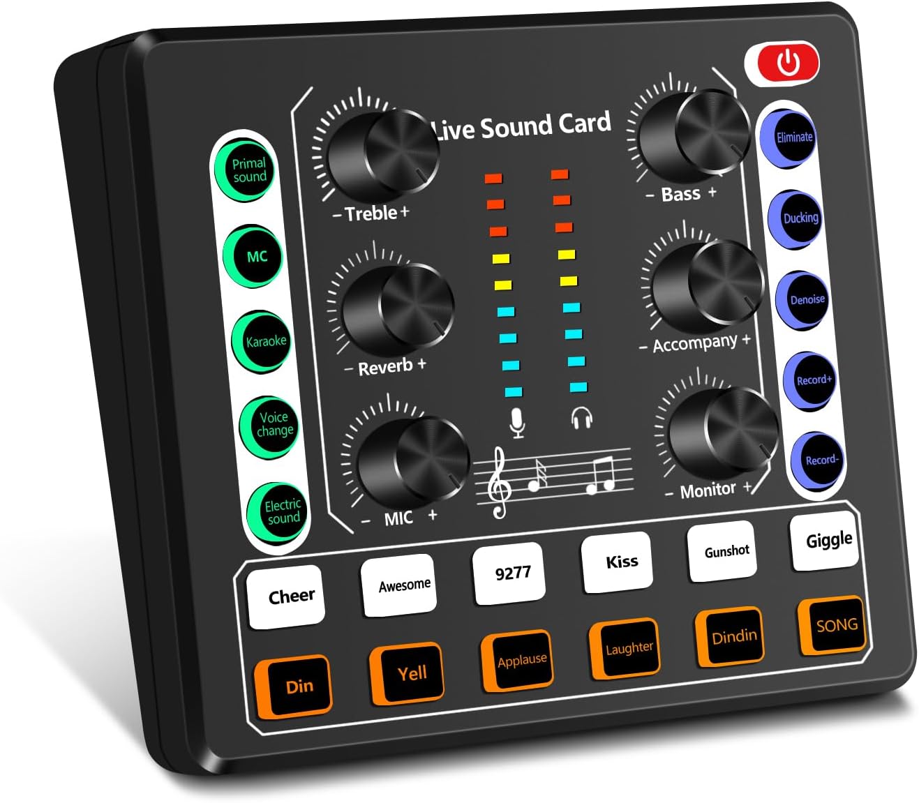 CoralBond Portable DJ Audio Mixer Sound Board Plug Play Voice Changer VB040