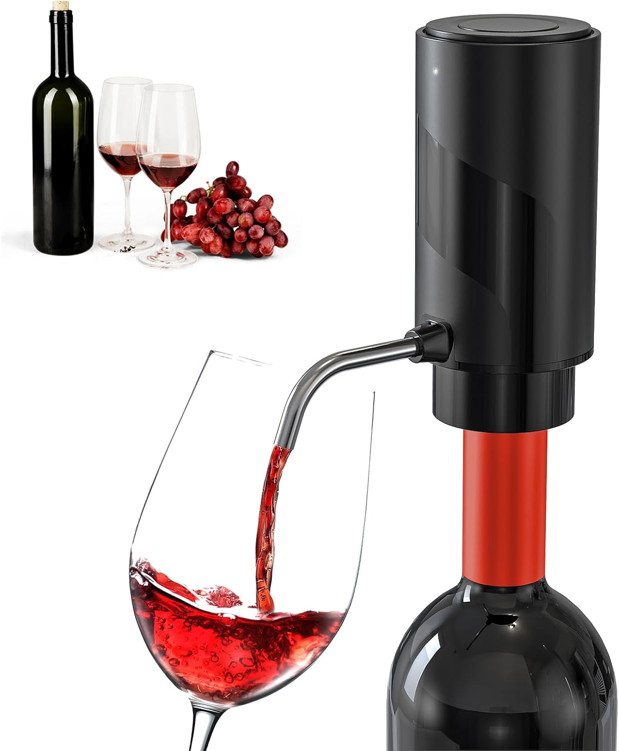 CoralBond Automatic Electric Bottle Wine Aerator Decanter Pourer Dispenser USB Rechargeable VB024