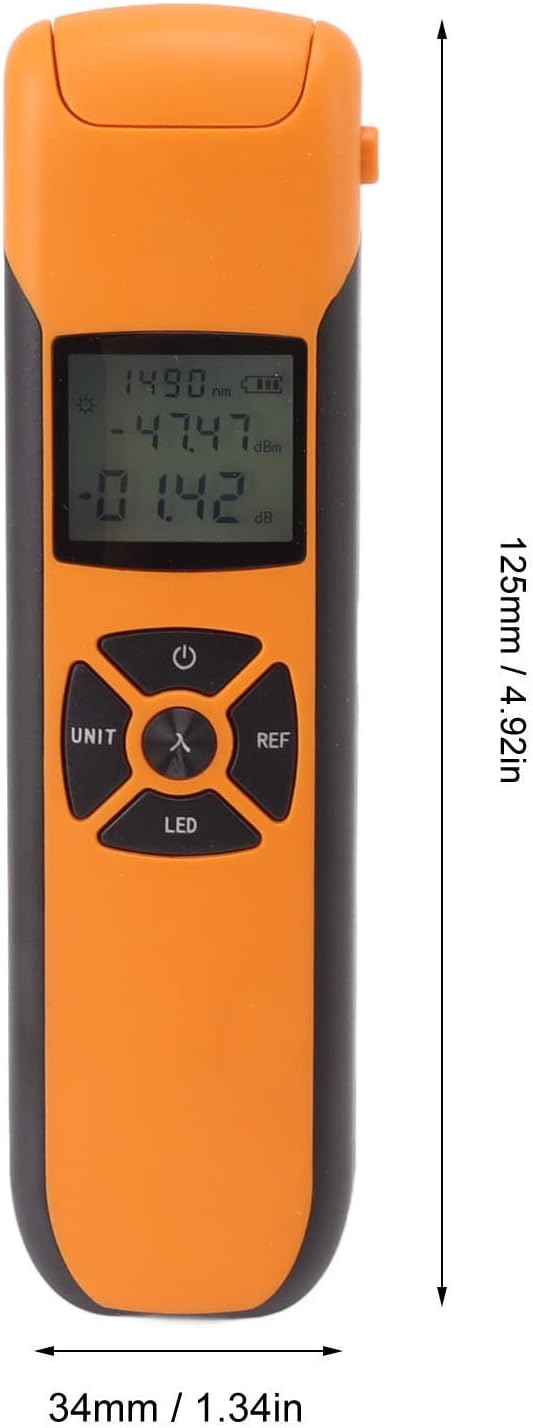 CoralBond Portable Mini Optical Power Meter High Accuracy Rechargeable Fiber Optic Tester VB004