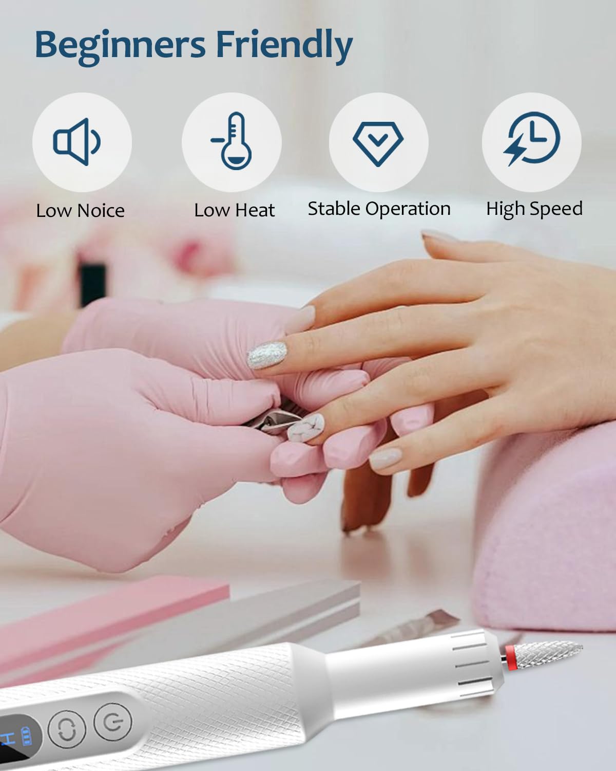 CoralBond Efile Portable Electric Nail Drill Grinder Tool Fingers Toenails Acrylic Nails VB082