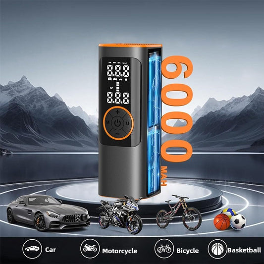 CoralBond 150 PSI Wireless Tire Inflator Air Compressor Blue Pressure Gauge Fast Emergency Tool VB006