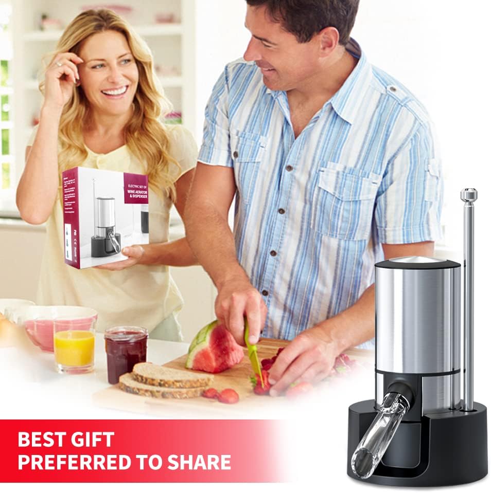 CoralBond Smart Electric Wine Aerator Pourer Decanter Dispenser One Touch Automatic VB023