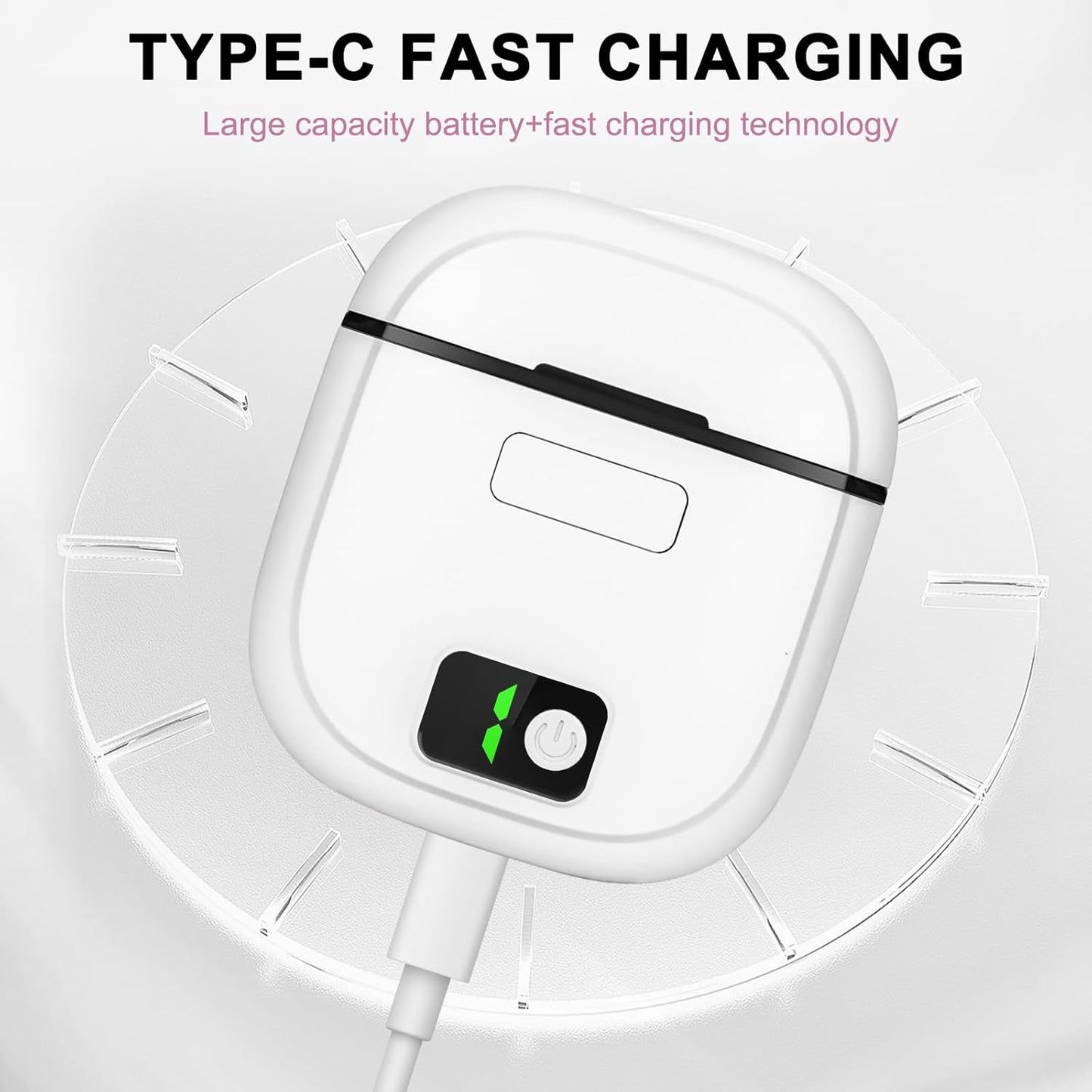 CoralBond Electric Nail Clippers White Adjustable Automatic LED Lights VB084