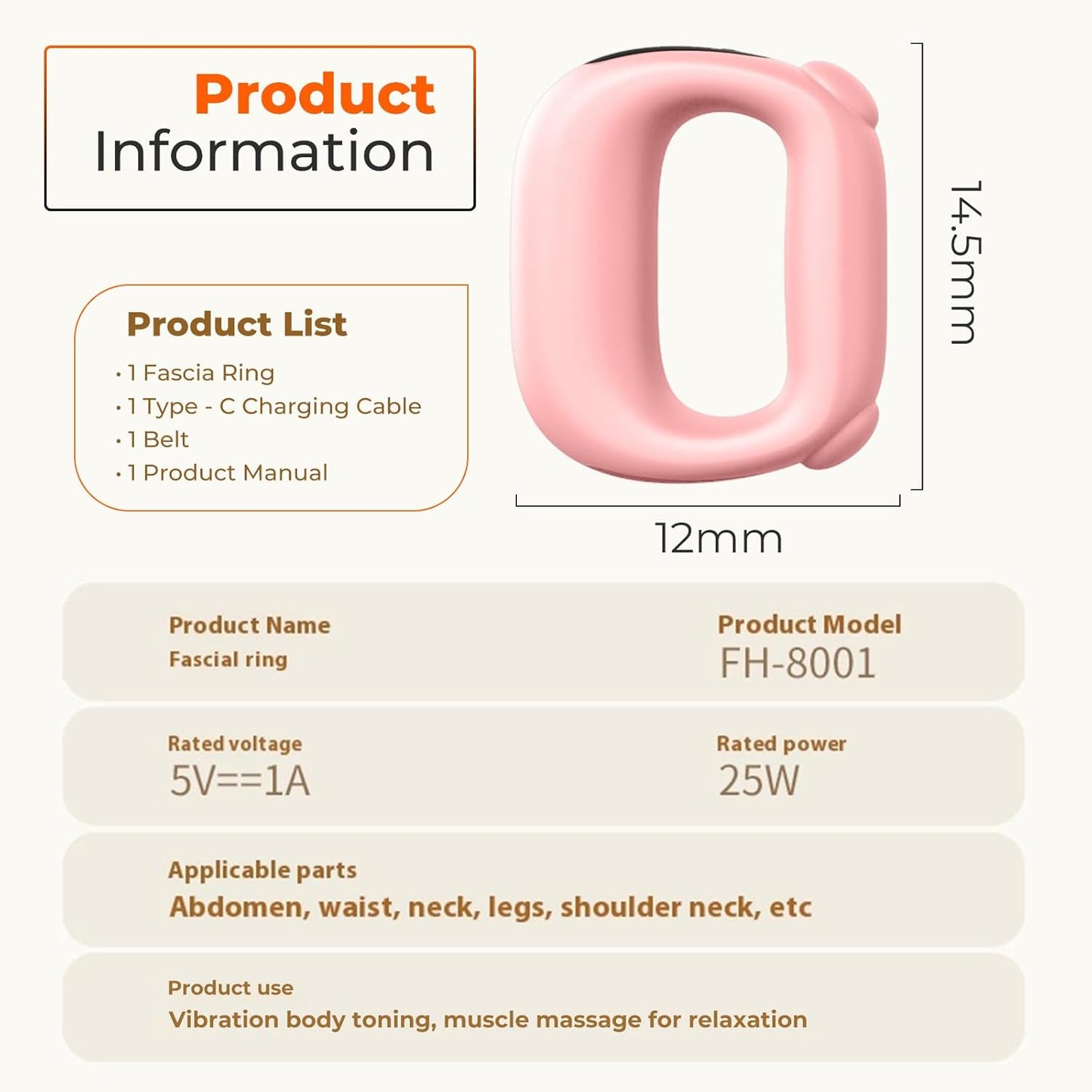 CoralBond Deep Tissue Percussion Muscle Massage Guns Pink Heat Pain Relief Adjustable Speed Intensity VB088