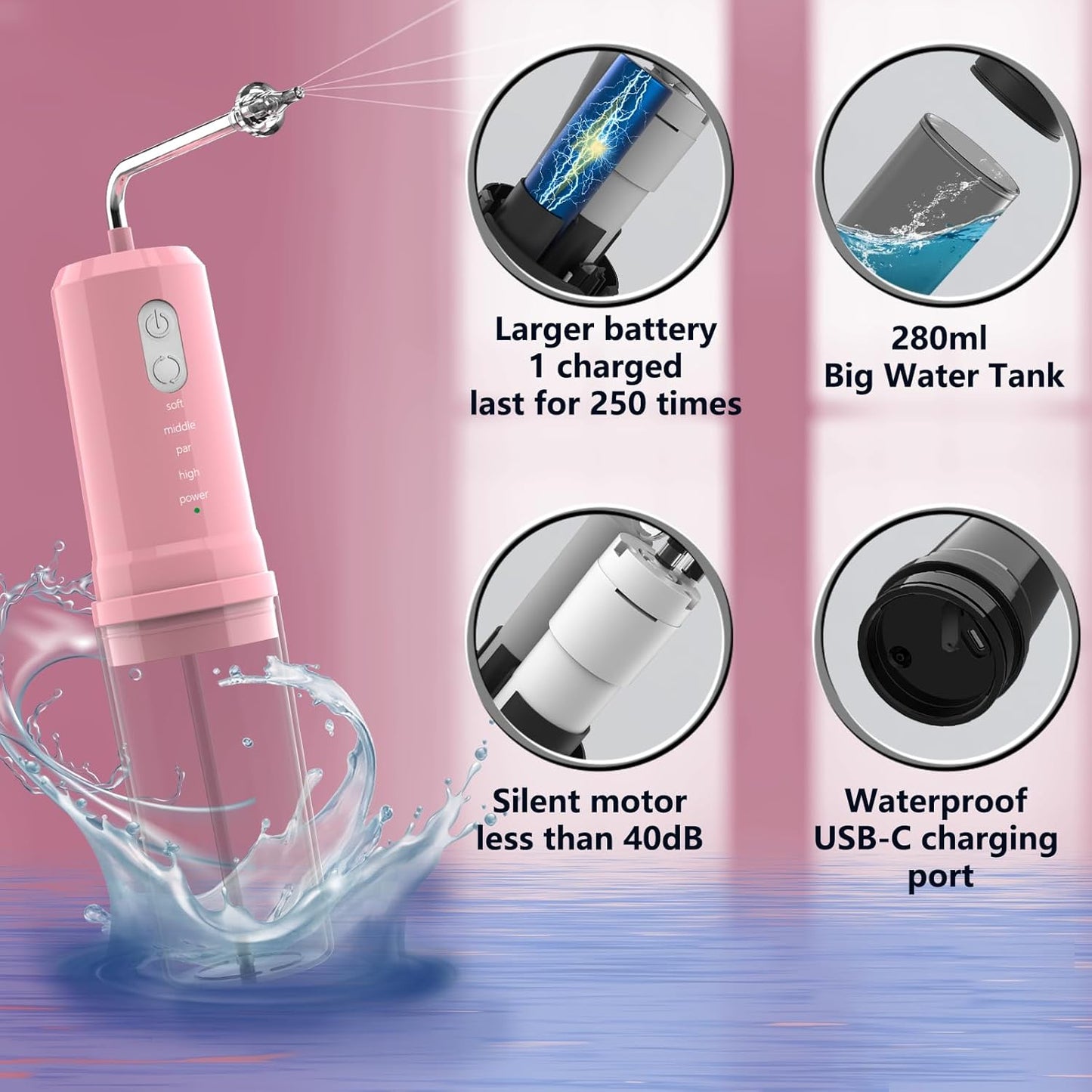 CoralBond 2-in-1 Portable Electric Ear Wax Remover Cleaning Kit Cleaner Water Powered VB029