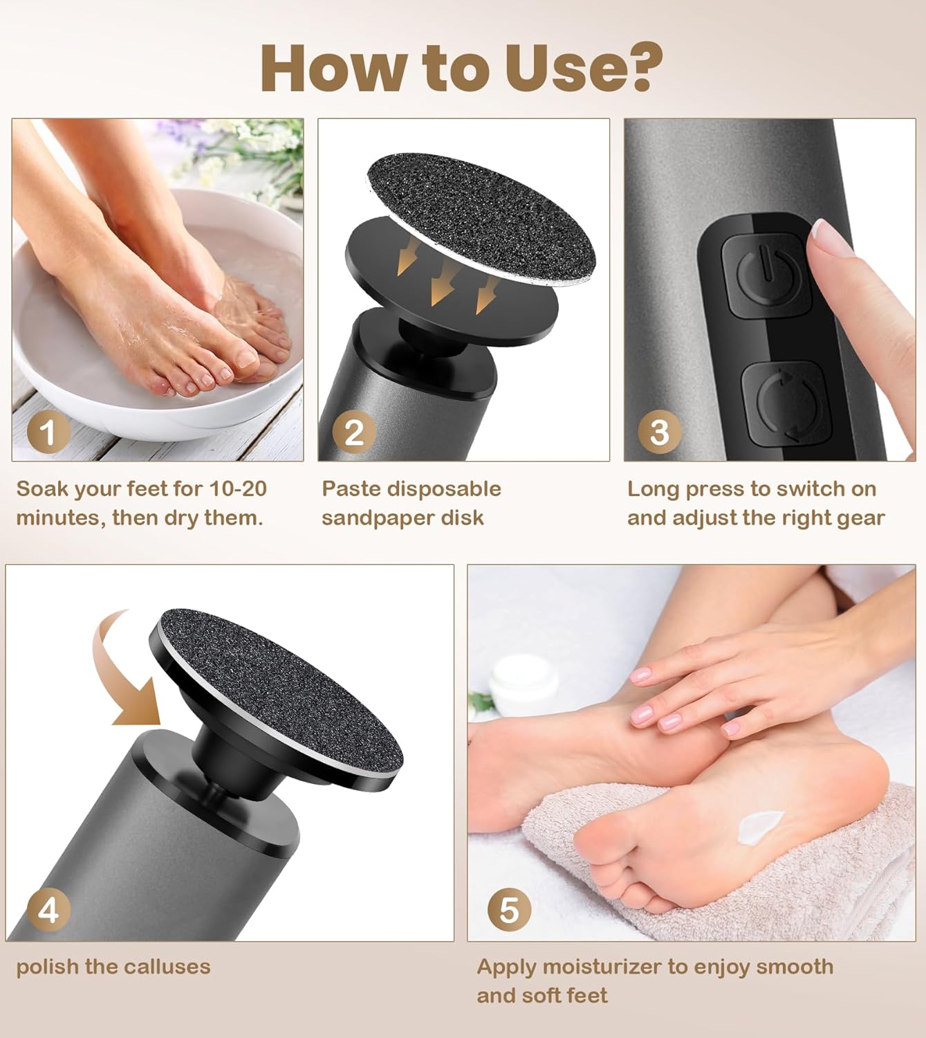 CoralBond Professional Electric Foot Feet Callus Remover Filer VB081