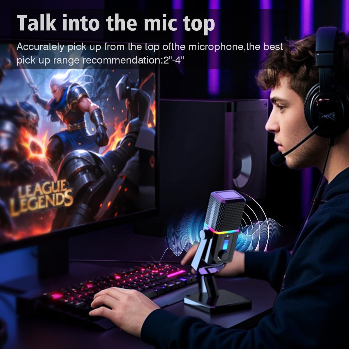 CoralBond HK2 Gaming Microphone USB Dynamic PC Computer Streaming VB037