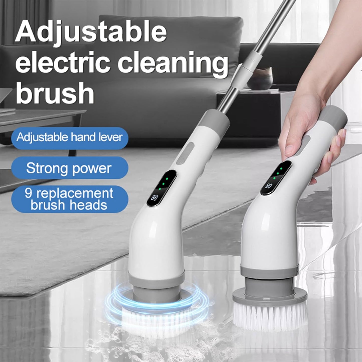 CoralBond Cordless Electric Cleaning Brush Scrubber Home Spin VB063