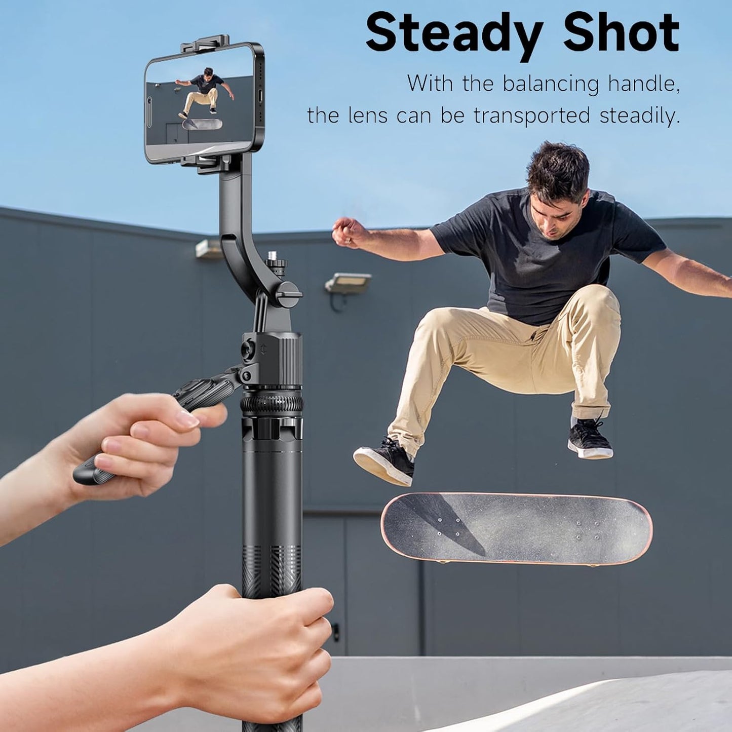 CoralBond 64'' Auto Face Tracking Tripod Stand 360 Rotation Remote Gesture Control VB105