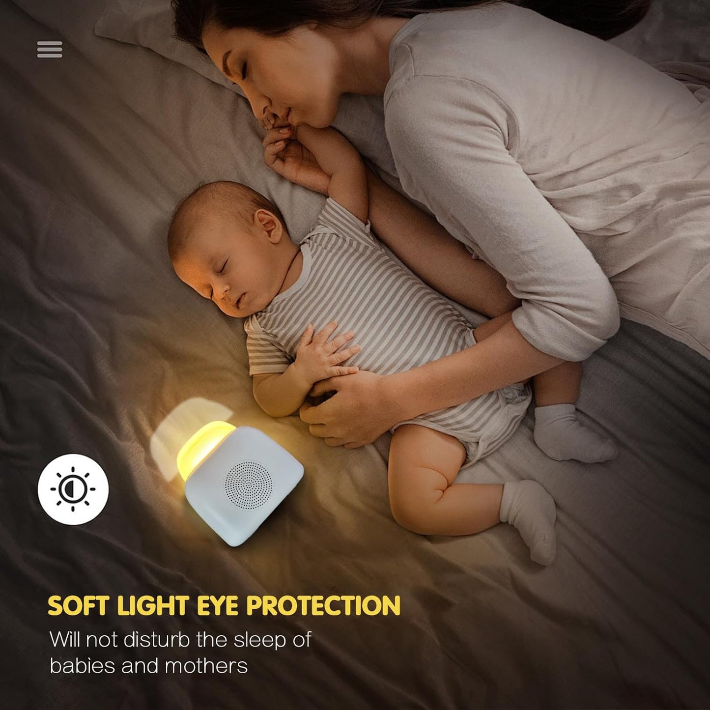 CoralBond Toast Night Light White Noise Cute Teenager Sound Machine Bluetooth Speaker Portable VB049