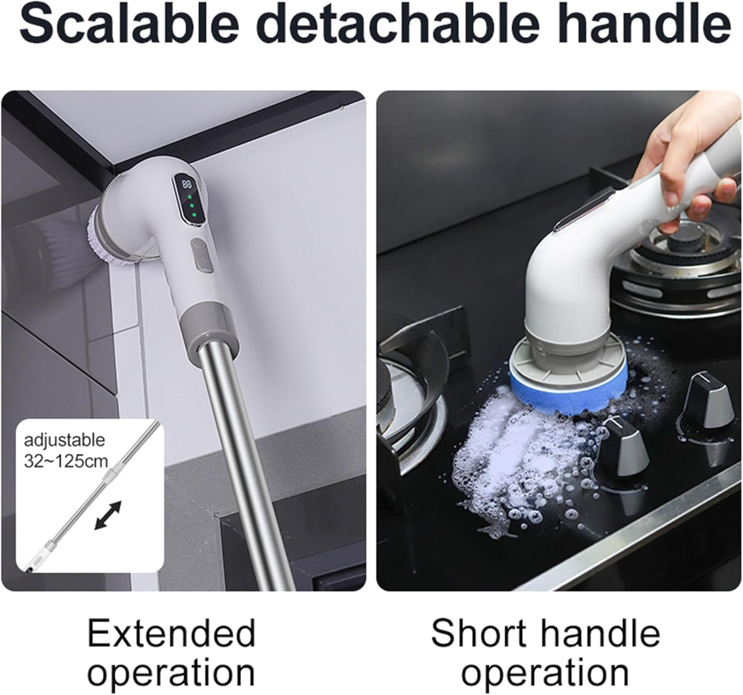 CoralBond Cordless Electric Cleaning Brush Scrubber Home Spin VB063