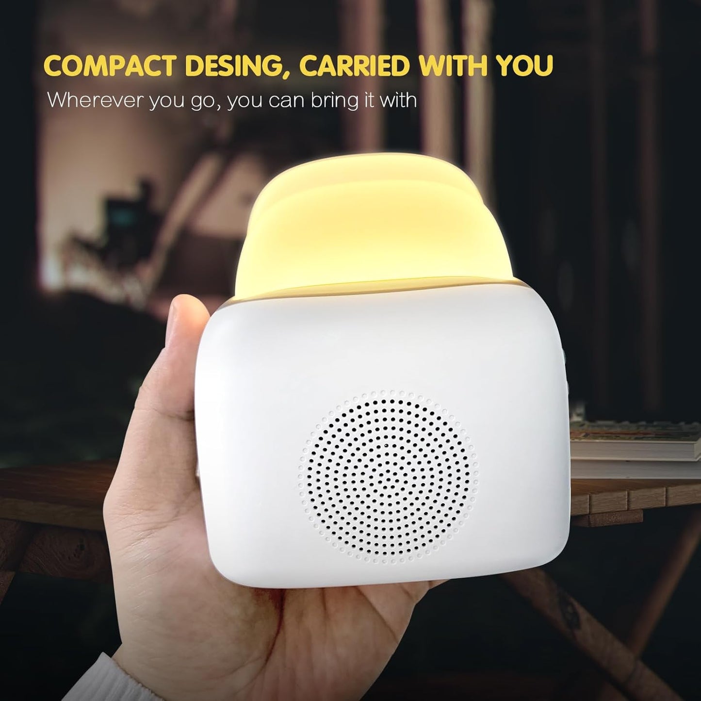 CoralBond Toast Night Light White Noise Cute Teenager Sound Machine Bluetooth Speaker Portable VB049