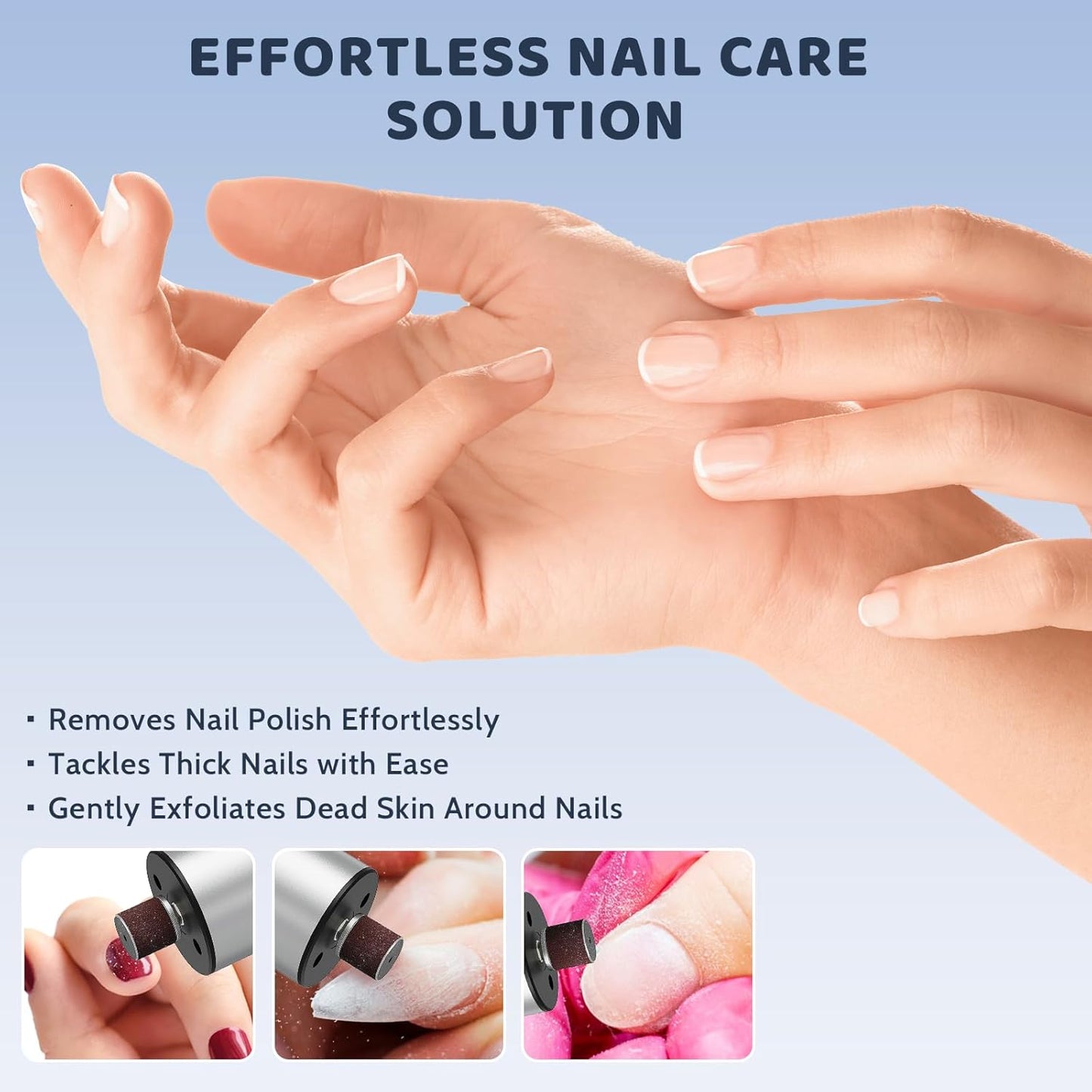 CoralBond 2-in-1 Professional Electric Foot Callus Remover Silver Powerful File Grinder Sander Machine Adjustable Pedicure Tool VB071