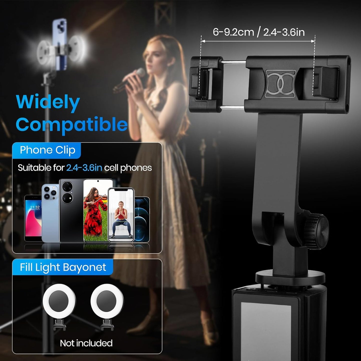 CoralBond Universal Real Time Back Camera Monitor iPhone Android Vlog Selfie Screen VB104