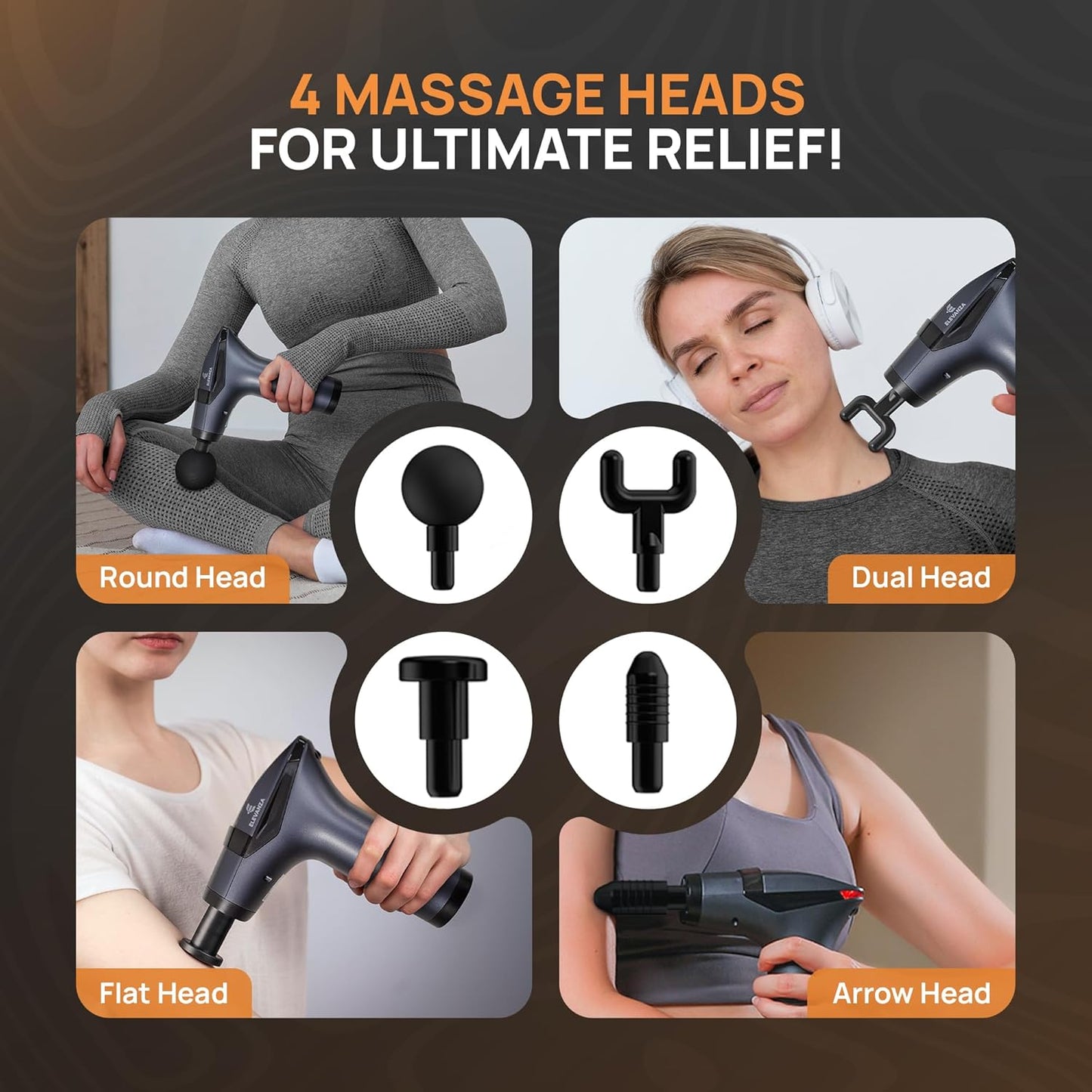 CoralBond 3-In-1 Deep Tissue Massage Gun Muscle Massager Back Relaxation Belt VB092