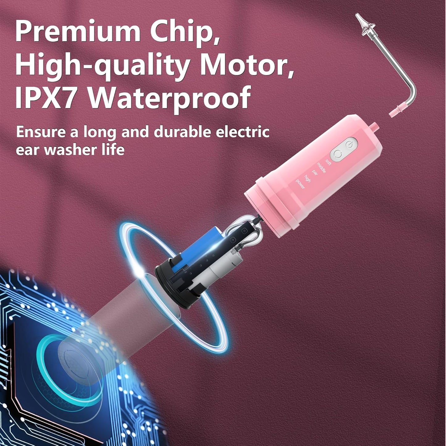 CoralBond 2-in-1 Portable Electric Ear Wax Remover Cleaning Kit Cleaner Water Powered VB029
