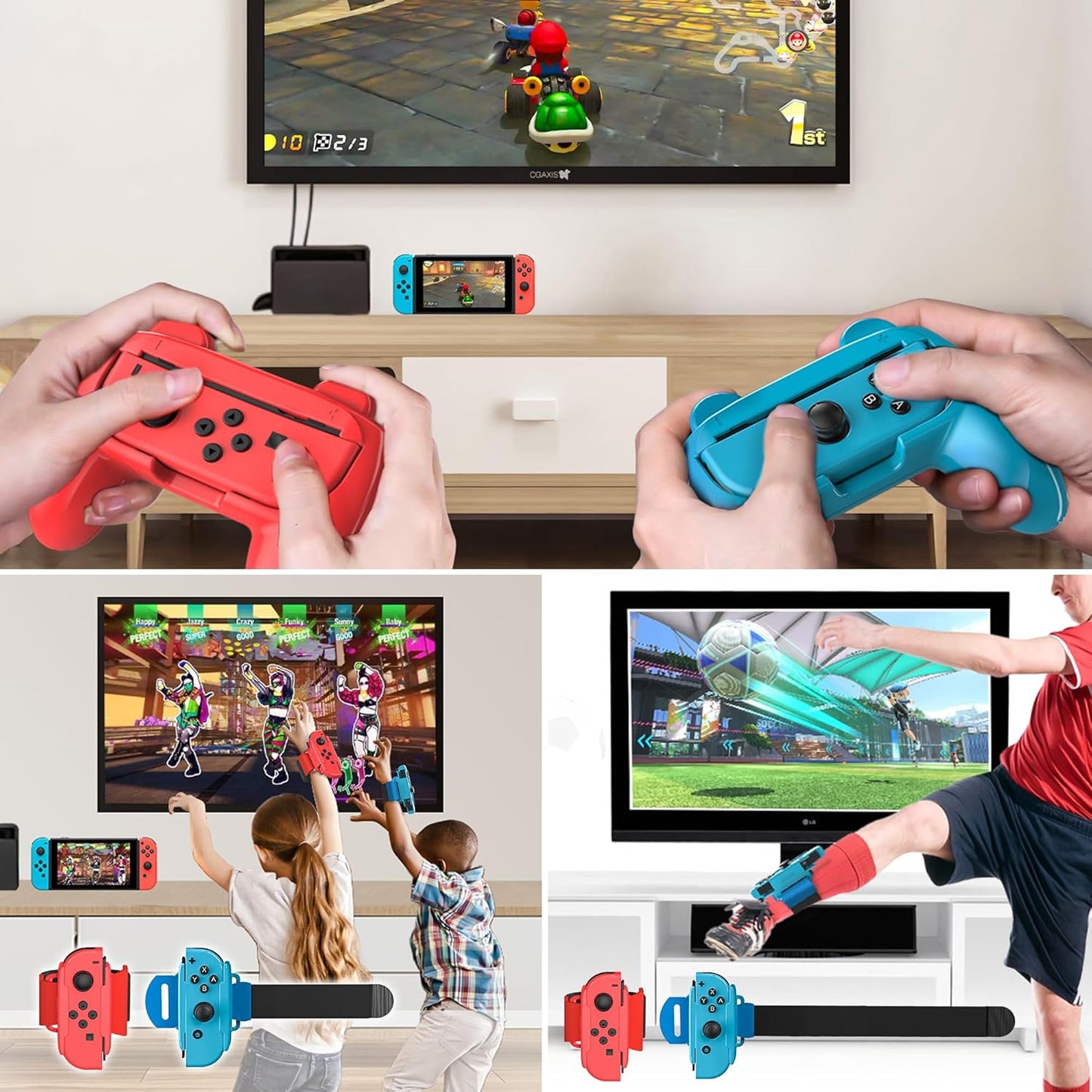 CoralBond 18-in-1 Switch Sports Accessories Bundle Games Kit Nintendo OLED Console Joy-Con VB065