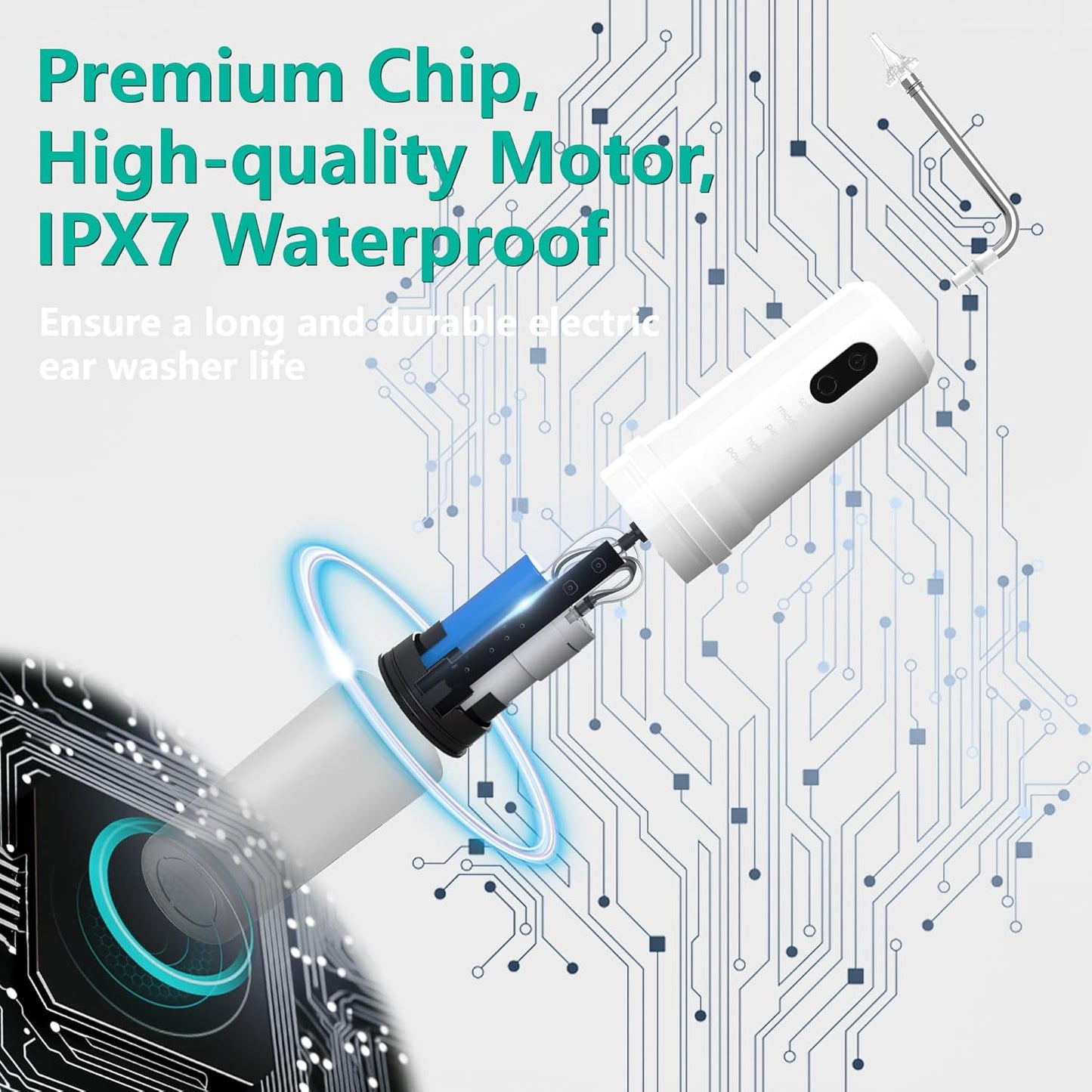 CoralBond 2-in-1 Portable Electric Ear Wax Remover Cleaning Kit Cleaner Water Powered VB028