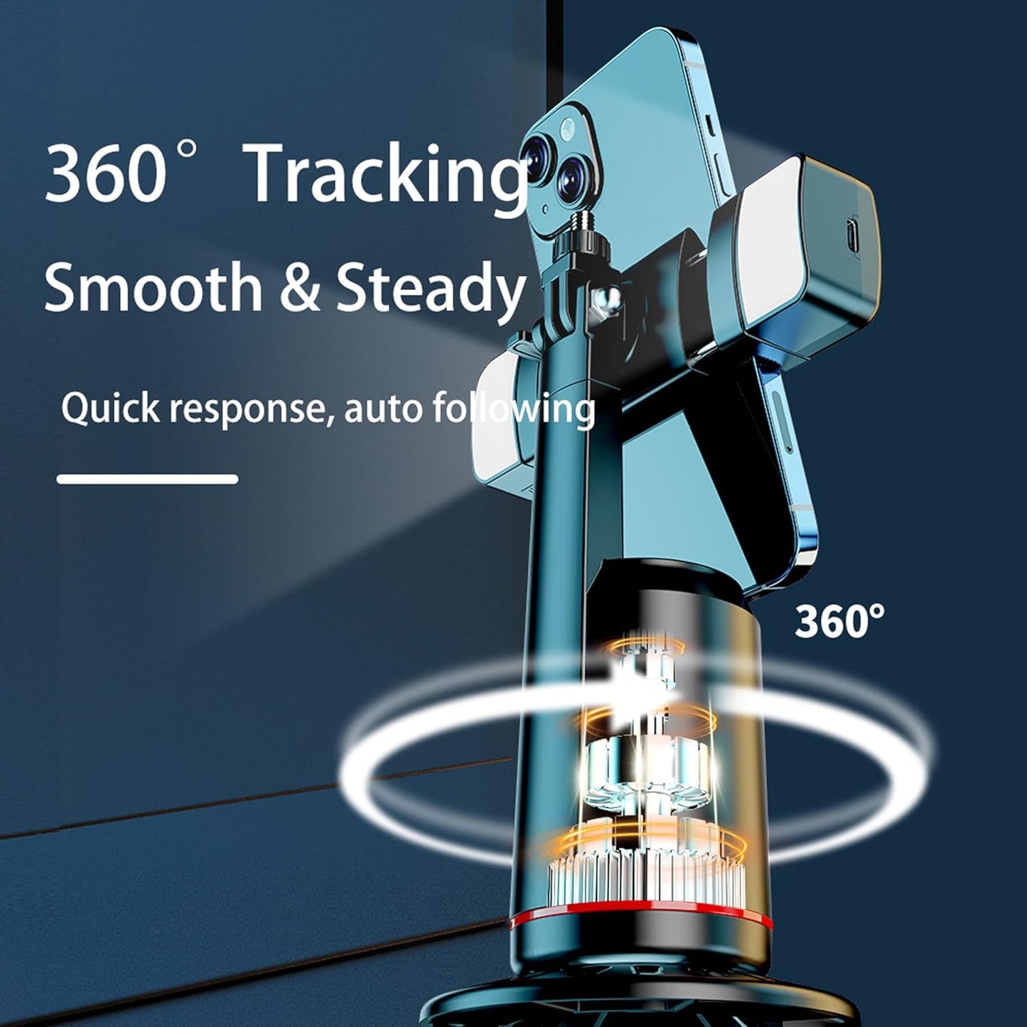 CoralBond Auto Face Tracking Smart Phone Holder 360° Rotation Body Tripod Camera Mount VB094