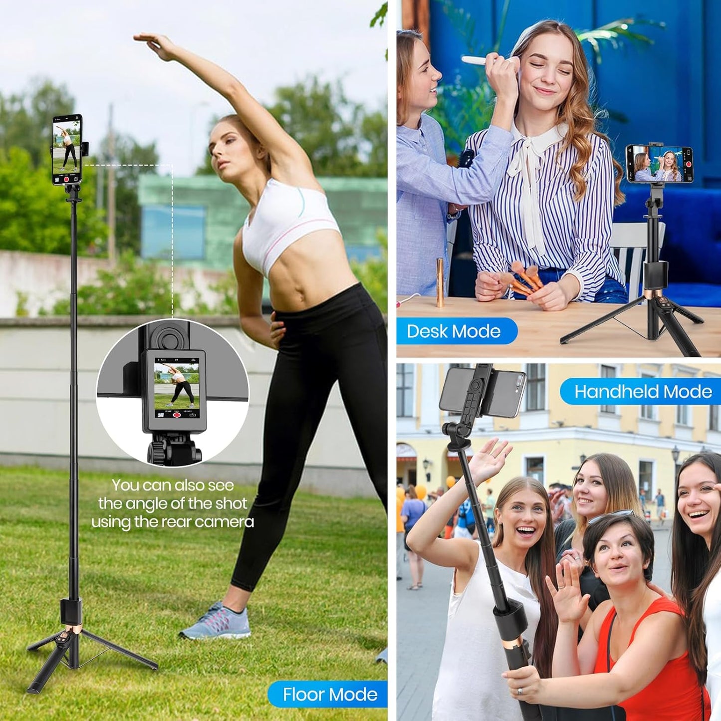 CoralBond Universal Real Time Back Camera Monitor iPhone Android Vlog Selfie Screen VB104