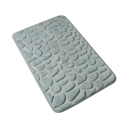 CoralBond 16"-24"Non-Slip Bath Bathroom Cobblestone Embossed Mat Rug Absorbent Washable VB010
