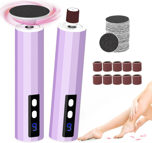 CoralBond Electric Foot Feet Callus Remover Purple Rechargeable Adjustable Speed File VB076