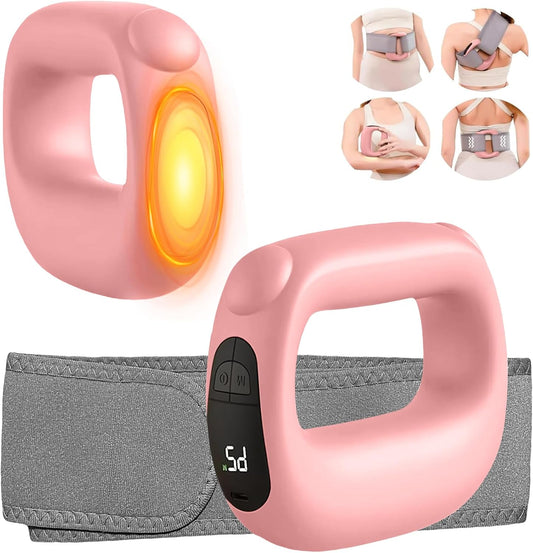 CoralBond Deep Tissue Percussion Muscle Massage Guns Pink Heat Pain Relief Adjustable Speed Intensity VB088