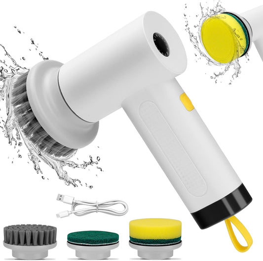 CoralBond 3000ma Cordless Electric Spin Brush Scrubber Handheld Cleaning VB060