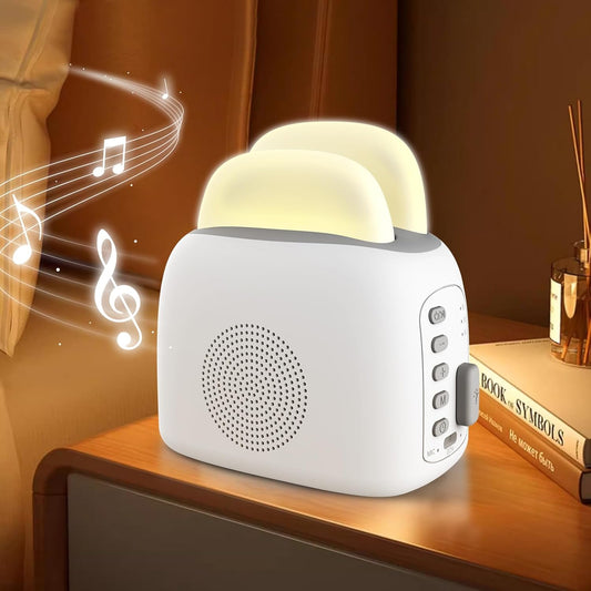 CoralBond Toast Night Light White Noise Cute Teenager Sound Machine Bluetooth Speaker Portable VB049