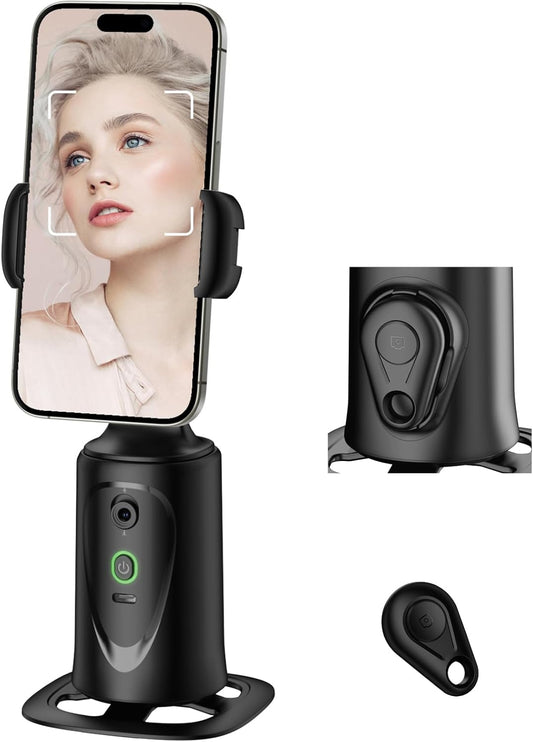 CoralBond Auto Face Tracking Smart Tripod 360° Rotation Body Phone Camera Mount Gesture Control VB102