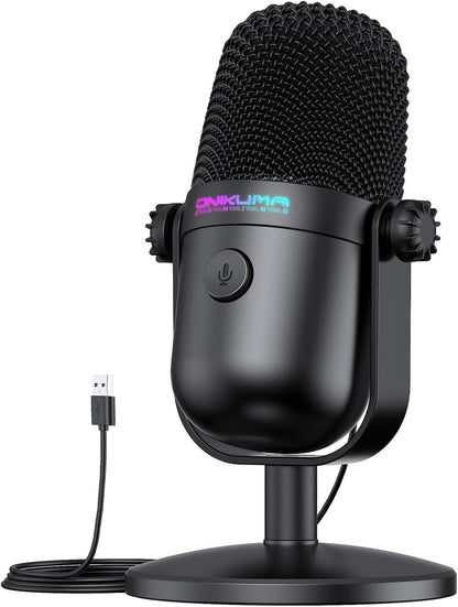 CoralBond Streaming Recording Gaming Microphone Noise Cancellation Mute Button USB Condenser Mic VB068