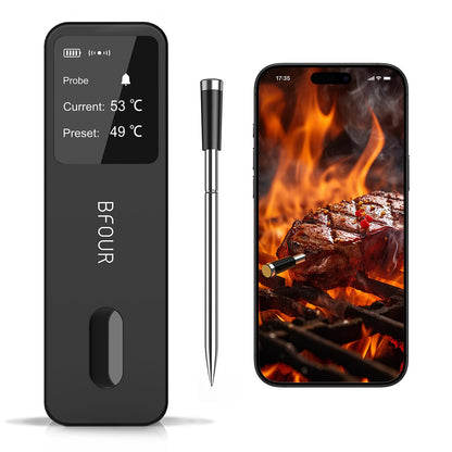 CoralBond Smart Wireless Bluetooth Digital Meat Food Cooking Thermometer LCD VB017