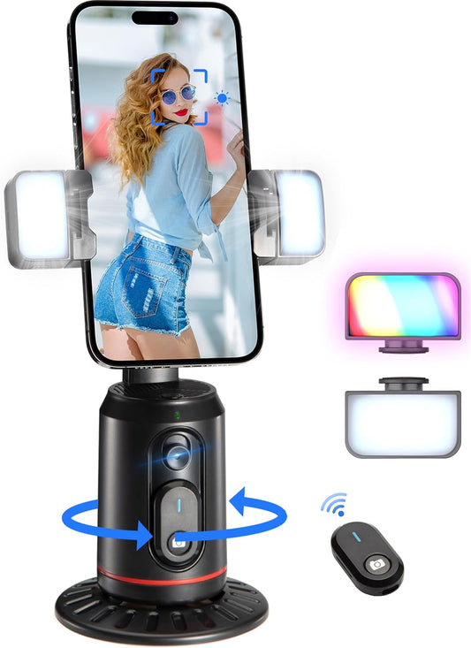 CoralBond Auto Face Tracking Smart Phone Holder 360° Rotation Body Tripod Camera Mount VB094