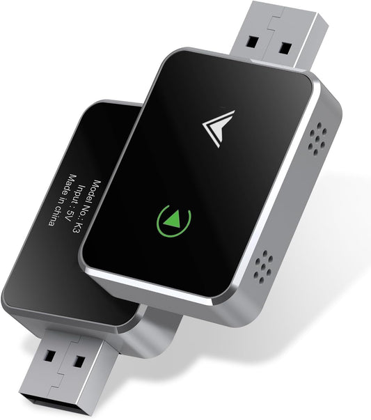 CoralBond Wireless 2-in-1 CarPlay Adapter Upgraded Mini Size Android Auto VB112