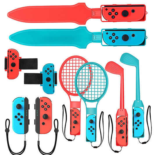 CoralBond 10-in-1 Nintendo Switch Accessories Sports Bundle Games VB067