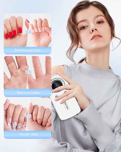 CoralBond Professional Electric Nail Drill 45000 RPM Cordless Rechargeable File Kit Portable VB117