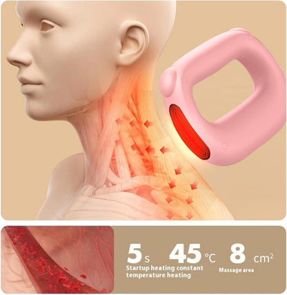 CoralBond Deep Tissue Percussion Muscle Massage Guns Pink Heat Pain Relief Adjustable Speed Intensity VB088