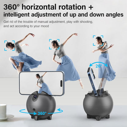 CoralBond 2025 AI Auto Face Tracking Smart Tripod 360° Rotation Intelligent Adjustable VB095