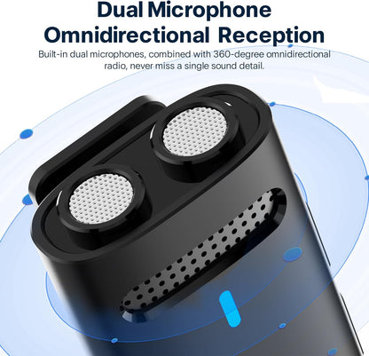 CoralBond Wireless Lavalier Microphone System Lapel Charging Case Support Android iOS Devices VB110