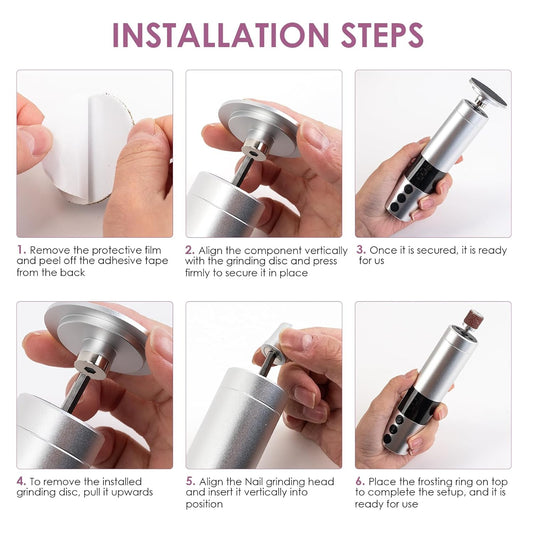 CoralBond Professional 2-in-1 Electric Foot Feet Callus Remover Silver Adjustable Portable Nail File Grinder Kit VB079