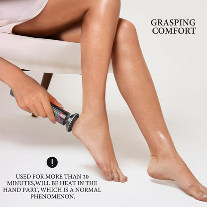 CoralBond 2-in-1 Electric Callus Foot Feet File Nail Grinder Gray Grinder Rechargeable Remover LED VB072