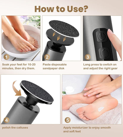 CoralBond Professional Electric Foot Feet Callus Remover Filer VB081