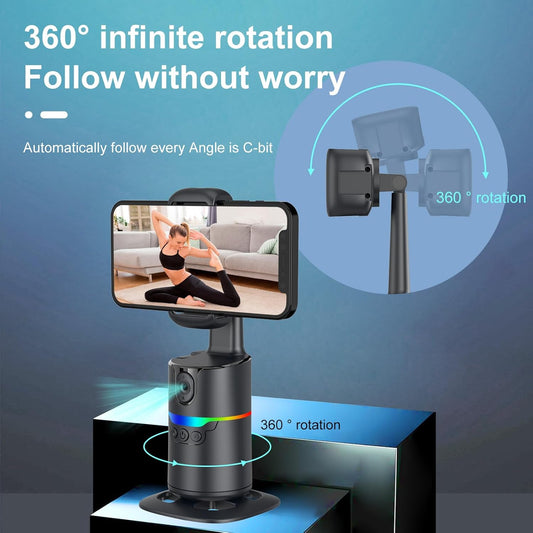 CoralBond Auto Face Tracking Smart Tripod 360 Rotation Stand AI VB100