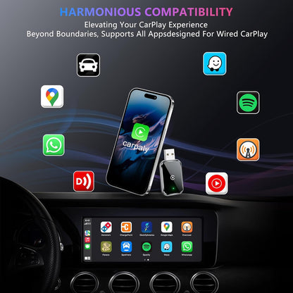CoralBond Wireless CarPlay Adapter Apple Convert Wired iPhone VB111