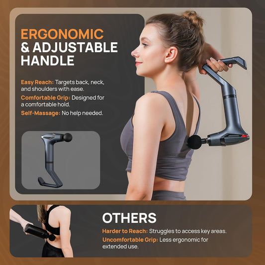 CoralBond 3-In-1 Deep Tissue Massage Gun Muscle Massager Back Relaxation Belt VB092