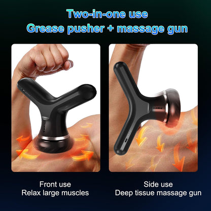 CoralBond 2-in-1 Cordless Deep Tissue Electric Massage Gun Handheld Muscle Neck Massager VB091