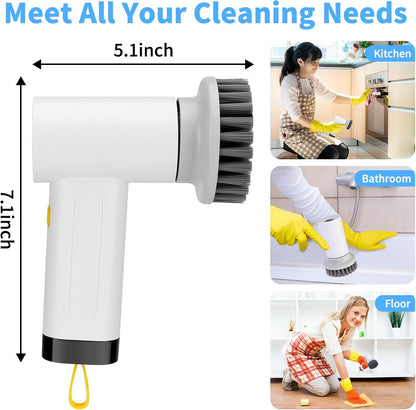 CoralBond 3000ma Cordless Electric Spin Brush Scrubber Handheld Cleaning VB060