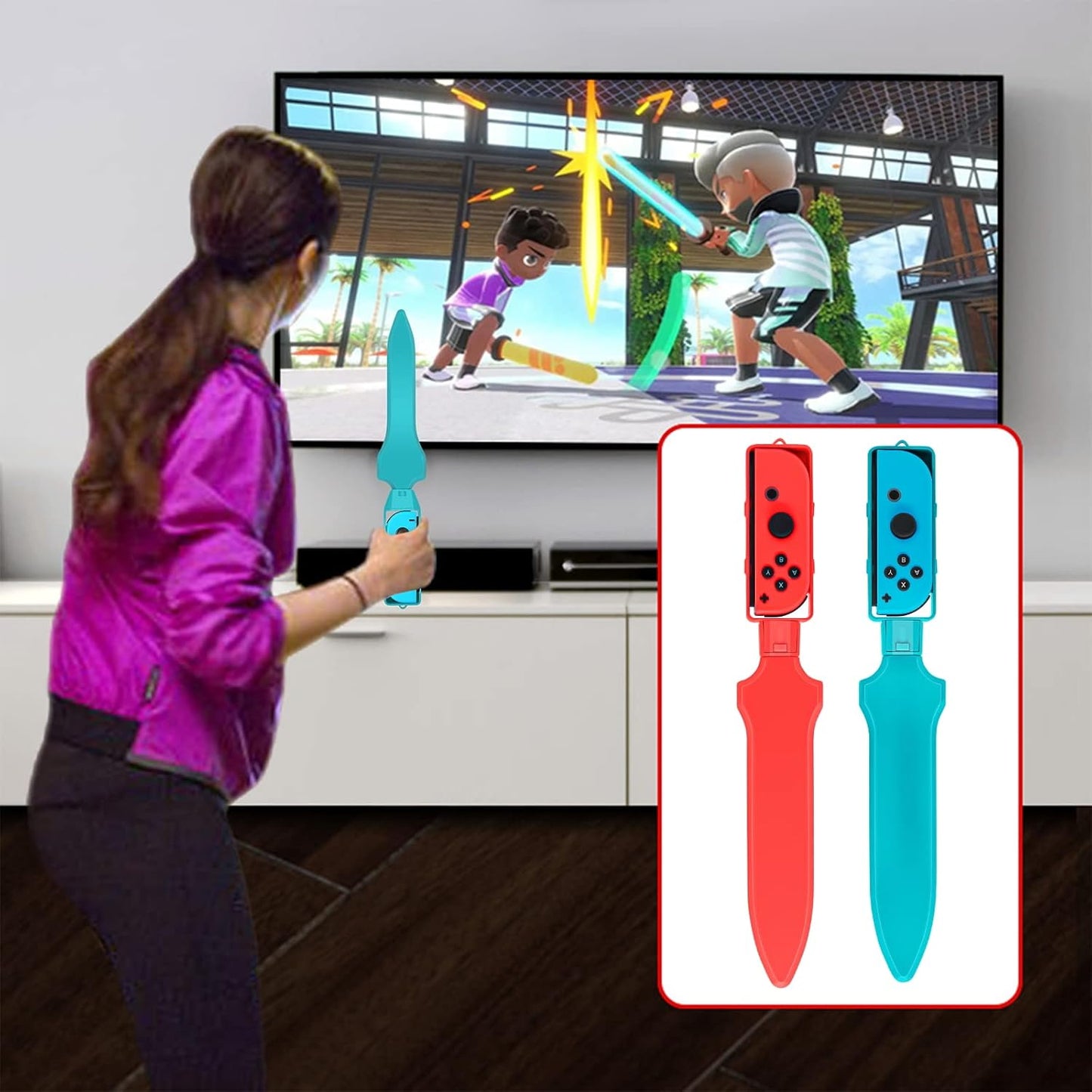CoralBond 10-in-1 Nintendo Switch Accessories Sports Bundle Games VB067