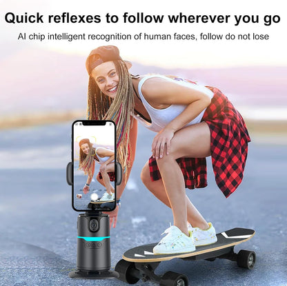 CoralBond Auto Face Tracking Smart Tripod 360 Rotation Stand AI VB100