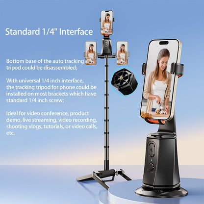 CoralBond Auto Face Tracking Smart Tripod 360° Rotation Stand Phone Holder VB103